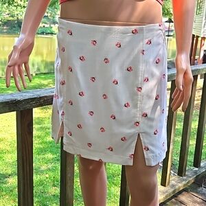 Forever 21 Pink Rose Floral Min Skirt